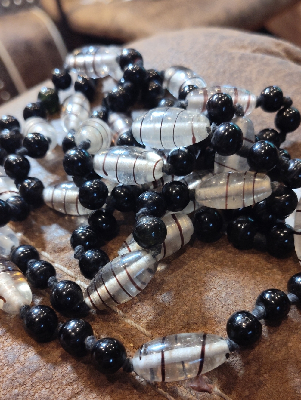 Czech Glass Opera/Flapper Length Necklace 1920s